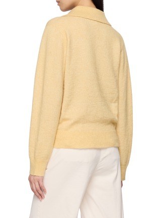Back View - Click To Enlarge - ATELIER EDITION - Open Collar Knit Sweater