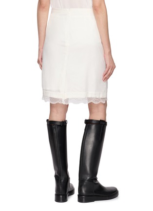 Back View - Click To Enlarge - ATELIER EDITION - Lace Pin Tuck Skirt