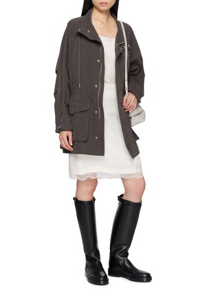 Figure View - Click To Enlarge - ATELIER EDITION - Lace Pin Tuck Skirt