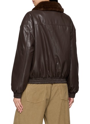Back View - Click To Enlarge - ATELIER EDITION - Reversible Fur Collar Leather Jacket