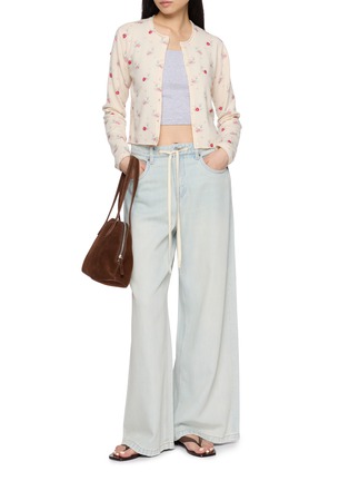 Figure View - Click To Enlarge - ATELIER EDITION - Beaded Floral Cardigan