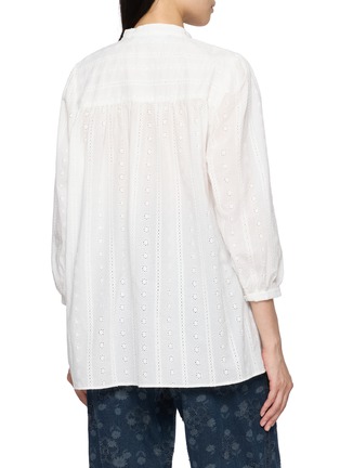 Back View - Click To Enlarge - EPINGLER - Tie Neck Tuck Blouse