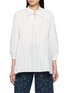 EPINGLER Tie Neck Tuck Blouse