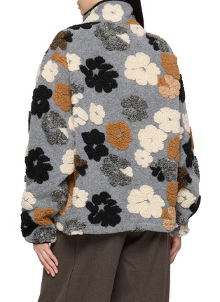 Back View - Click To Enlarge - EPINGLER - Flower Zip Up Fleece Jacket