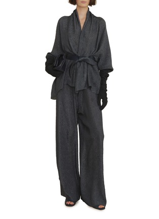Figure View - Click To Enlarge - CORTANA - Oversized Kimono Style Neck Jacket