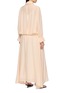 Back View - Click To Enlarge - LA MAISON JADE - Scarf Neck Tie Waist Maxi Dress