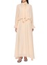 LA MAISON JADE Scarf Neck Tie Waist Maxi Dress