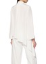 Back View - Click To Enlarge - LA MAISON JADE - Long Sleeve Stand Collar Wrap Irregular Hem Silk Charmeuse Top