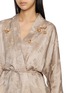 - LA MAISON JADE - Hand-Beaded Jacquard Wrap Coat