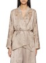 Main View - Click To Enlarge - LA MAISON JADE - Hand-Beaded Jacquard Wrap Coat