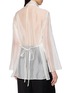 Back View - Click To Enlarge - LA MAISON JADE - Floral Embroidered Silk Organza Faux Two-Piece Shirt