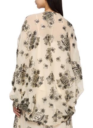 Back View - Click To Enlarge - LA MAISON JADE - Sequin Embellished Batwing Loose Shirt