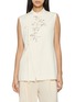 LA MAISON JADE Beaded Stand Collar Vest