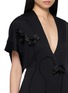  - LA MAISON JADE - Floral Embellished V-neck Jacket