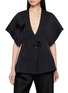 LA MAISON JADE Floral Embellished V-neck Jacket