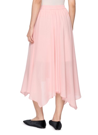 Back View - Click To Enlarge - LA MAISON JADE - Irregular Hem Silk Midi Skirt