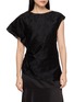 LA MAISON JADE Floral Embroidered Off Shoulder Silk Cotton Top