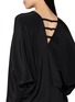  - LA MAISON JADE - Long Sleeve Open Back V-Neck Silk Top
