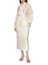 Figure View - Click To Enlarge - LA MAISON JADE - Embroidered Flocked Jacquard Wrap Jacket