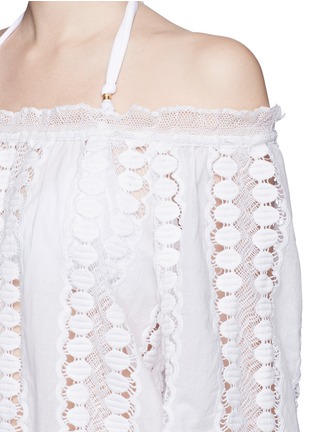 Detail View - Click To Enlarge - MIGUELINA - 'Tabitha' off-shoulder cotton drawstring dress
