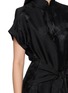  - LA MAISON JADE - Mandarin Collar Jacquard Midi Dress