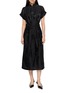 Main View - Click To Enlarge - LA MAISON JADE - Mandarin Collar Jacquard Midi Dress