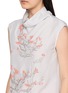  - LA MAISON JADE - Desert Rose Beaded Stand Collar Top