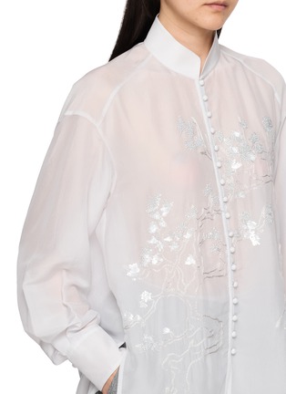  - LA MAISON JADE - Desert Rose Embroidered Chinese Stand Collar Shirt