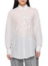 LA MAISON JADE Desert Rose Embroidered Chinese Stand Collar Shirt