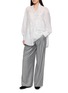 Figure View - Click To Enlarge - LA MAISON JADE - Desert Rose Embroidered Chinese Stand Collar Shirt