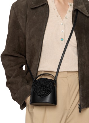 Front View - Click To Enlarge - DESTREE - Mini Gunther Passementerie Detail Leather Bag