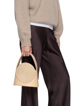 Front View - Click To Enlarge - DESTREE - Gunther Passementerie Detail Leather Bag