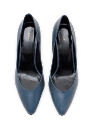 Detail View - Click To Enlarge - JUDE - Haze Grained Leather Pumps