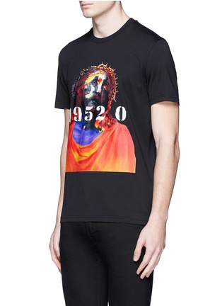 Front View - Click To Enlarge - GIVENCHY - Jesus print cotton T-shirt