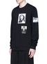 Front View - Click To Enlarge - GIVENCHY - Jesus patch distressed cotton sweatshirt
