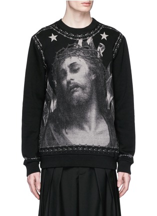 Main View - Click To Enlarge - GIVENCHY - Barb wire Jesus print sweatshirt