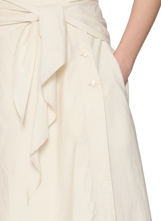 - MERLETTE - Camila Draped Wrap Cotton Poplin Midi Skirt