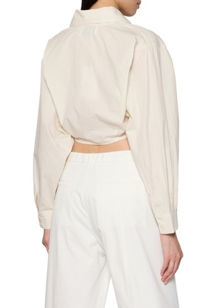 Back View - Click To Enlarge - MERLETTE - Eterna Cotton Poplin Cropped Top