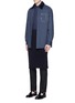 Figure View - Click To Enlarge - GIVENCHY - Contrast stitch pocket cotton herringbone shirt