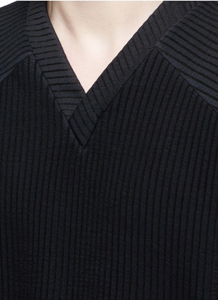 Detail View - Click To Enlarge - GIVENCHY - Stripe tech jersey top