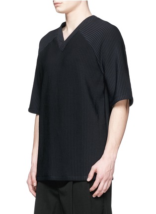 Front View - Click To Enlarge - GIVENCHY - Stripe tech jersey top
