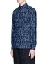 Front View - Click To Enlarge - GIVENCHY - Monogram print cotton poplin shirt