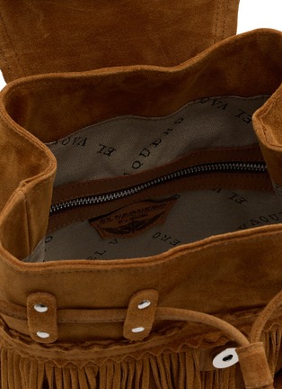 Detail View - Click To Enlarge - EL VAQUERO - Mermaid Fringed Leather Suede Backpack