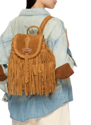 EL VAQUERO | Mermaid Fringed Leather Suede Backpack