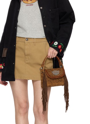 Front View - Click To Enlarge - EL VAQUERO - Daria Frindged Leather Bag