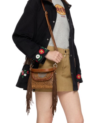Figure View - Click To Enlarge - EL VAQUERO - Daria Frindged Leather Bag