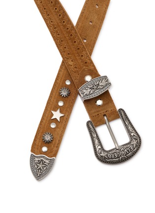 Detail View - Click To Enlarge - EL VAQUERO - Shire Studded Leather Suede Belt
