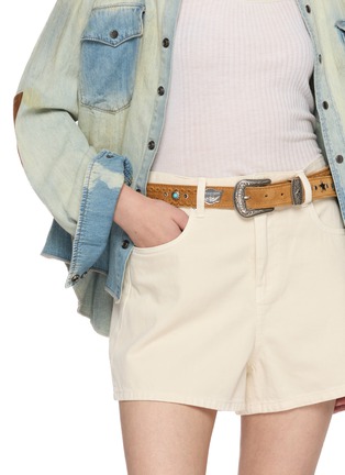 Figure View - Click To Enlarge - EL VAQUERO - Shire Studded Leather Suede Belt