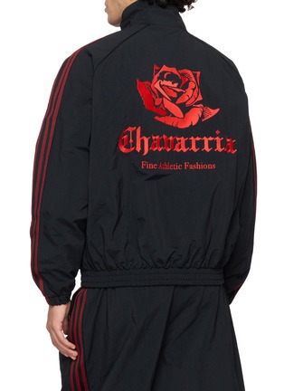 Back View - Click To Enlarge - ADIDAS - X Willy Chavarria Rose Graphic Woven Track Jacket