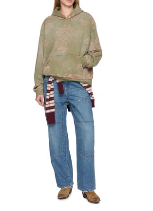 Figure View - Click To Enlarge - FOUND - Printed Paisley Cotton Hoodie